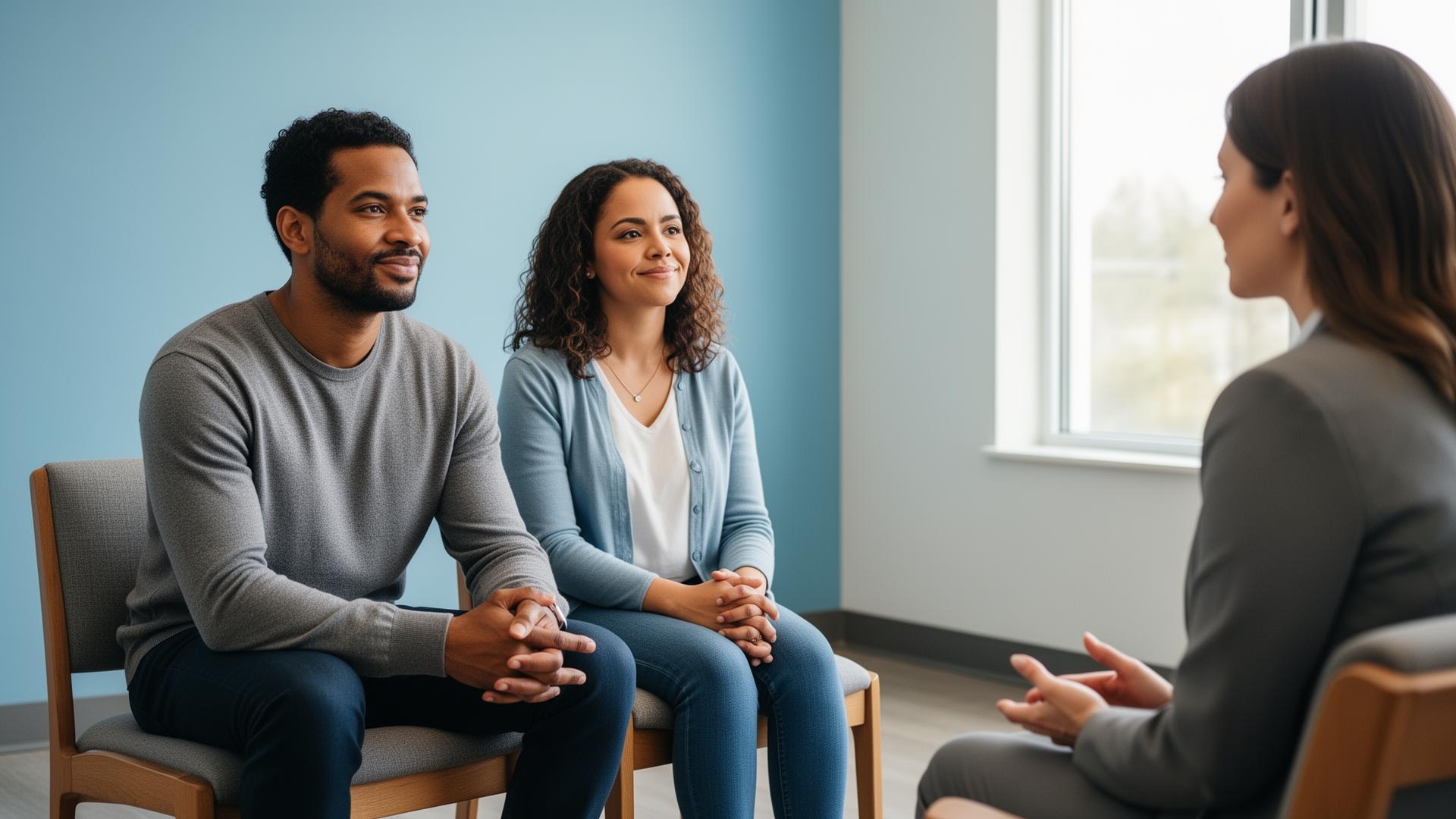 Couple meeting with a behavioral health counselor